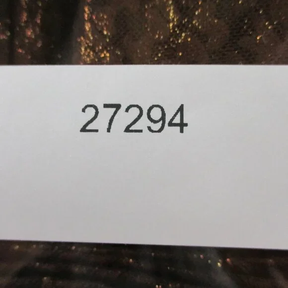 SKIMS Cami Dress Womens XL Bronze Foil Mesh Slip Cami Logo Allover Print NWT - Picture 7 of 7